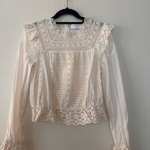 Zimmermann Cream Lace Blouse